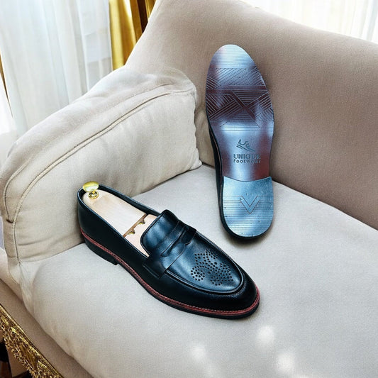 Luxury Handmade Chunky Loafer Genuine Cow Leather (453)