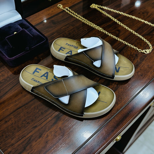 Exclusive Cross Belt Leather Sandals(475)
