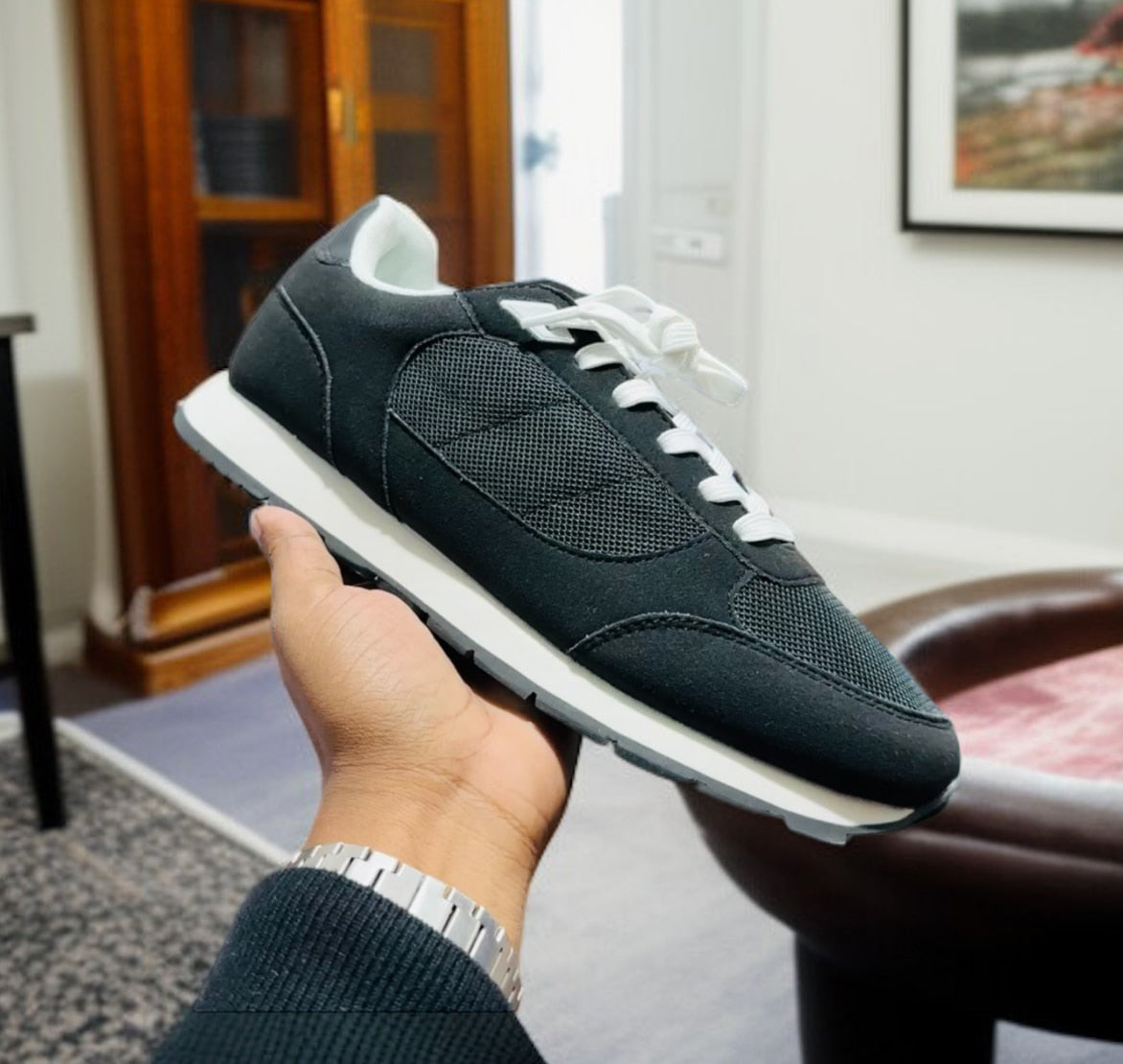 Black Colour Esmara Original Export Sneaker like Pegasus (394)