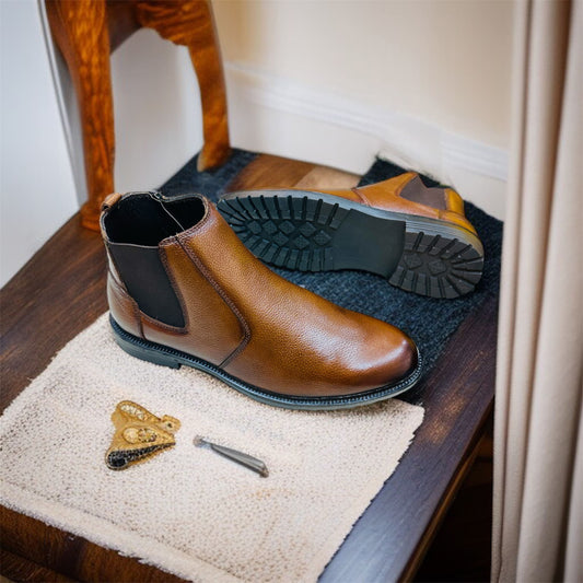 Original Cow Leather Chelsea Boot – Soft, Comfort, Gorgeous looks Dark Master Color (420)