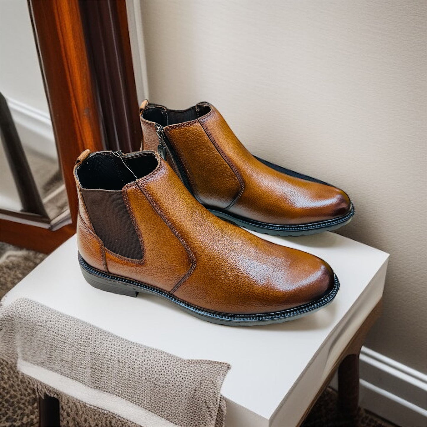 Original Cow Leather Chelsea Boot – Soft, Comfort, Gorgeous looks Dark Master Color (420)