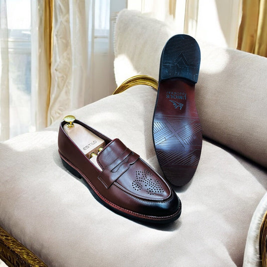 Luxury Handmade Chunky Loafer Genuine Cow Leather (452)