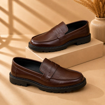 Seoul Pine Cow Leather Luxury Chunky Loafer (523)
