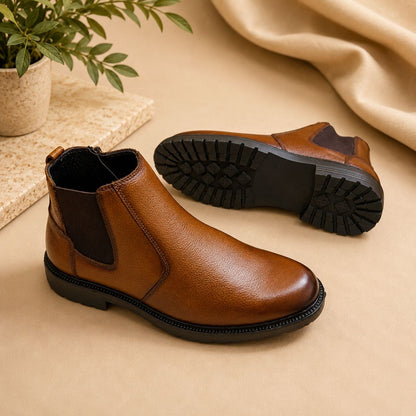 Original Cow Leather Chelsea Boot – Soft, Comfort, Gorgeous looks Dark Master Color (420)