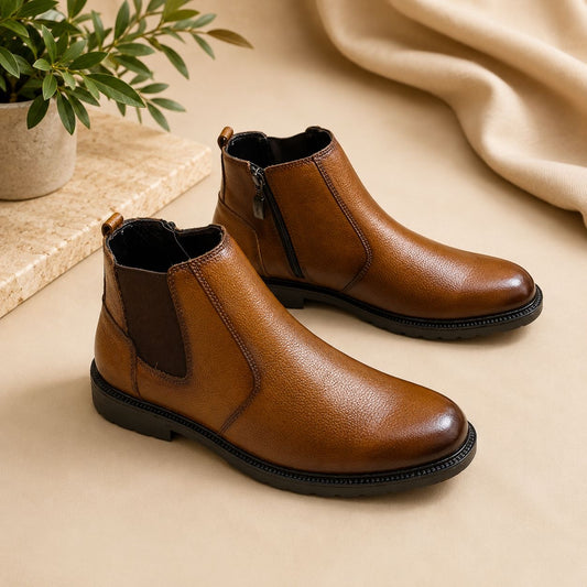 Original Cow Leather Chelsea Boot – Soft, Comfort, Gorgeous looks Dark Master Color (420)