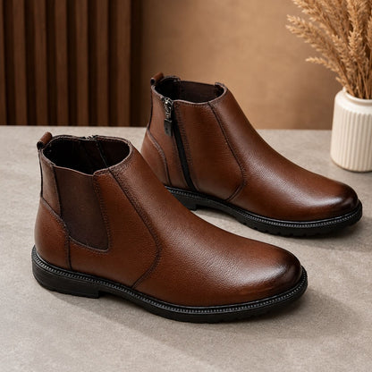 Original Cow Leather Chelsea Boot – Soft, Comfort, Gorgeous looks Chocolate Color (421)