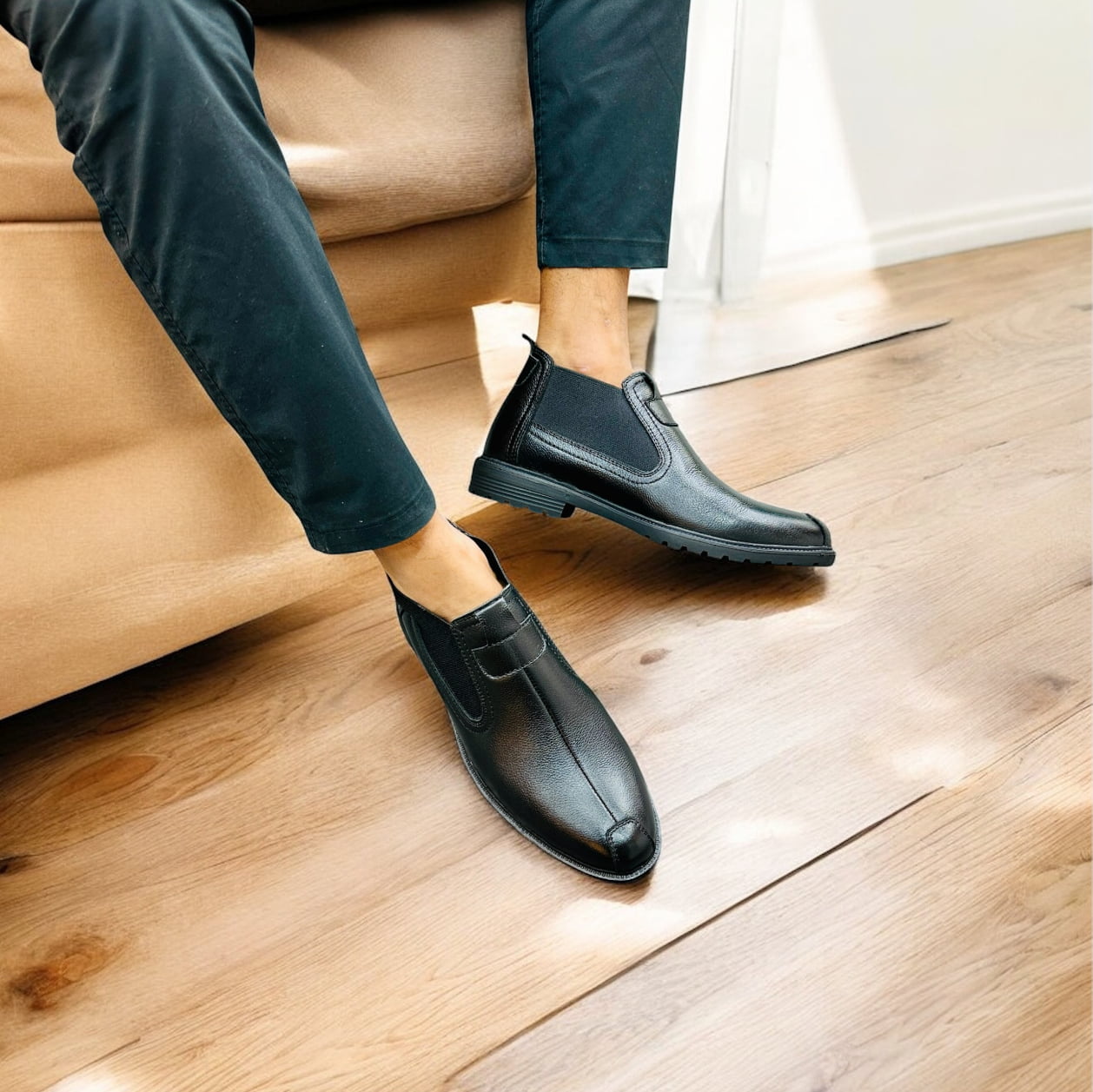 Original Cow Leather Semi Chelsea – Soft, Comfort, Gorgeous looks (L-325)