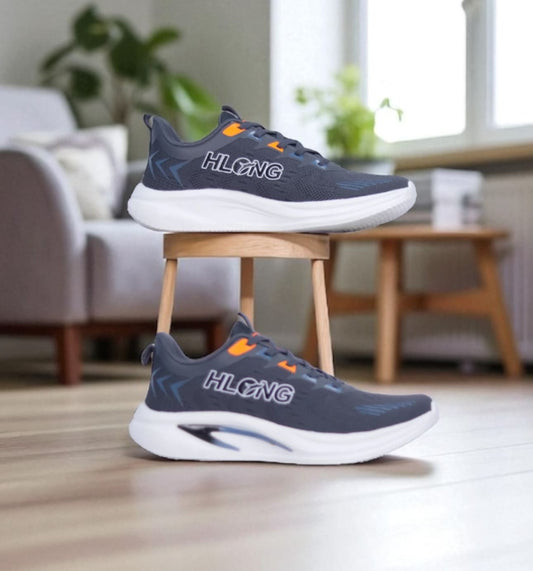 HLONG PowerStep Everyday Fashion Runner Sneaker Dark Ash Color (S-48)