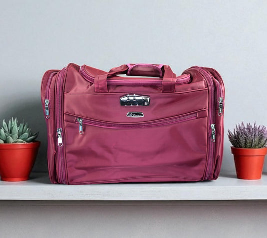 Family Size 24–28" Inch Travel Bag Echolac Brand Original High Quality Maroon Color Lock System Waterproof & Washable (B-12)