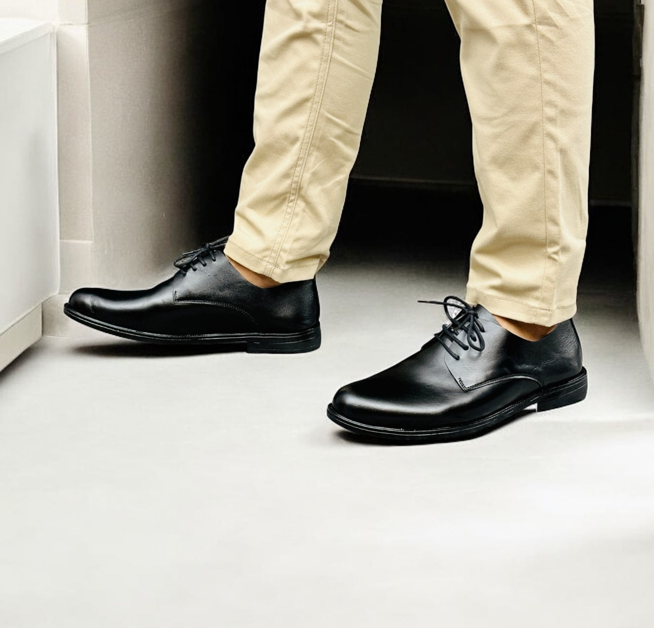 Genuine Leather Oxford Formal Shoes – Black (F-135)