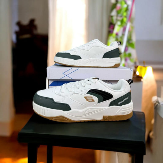 Bond Street Premium Sneaker White Green (S-309)