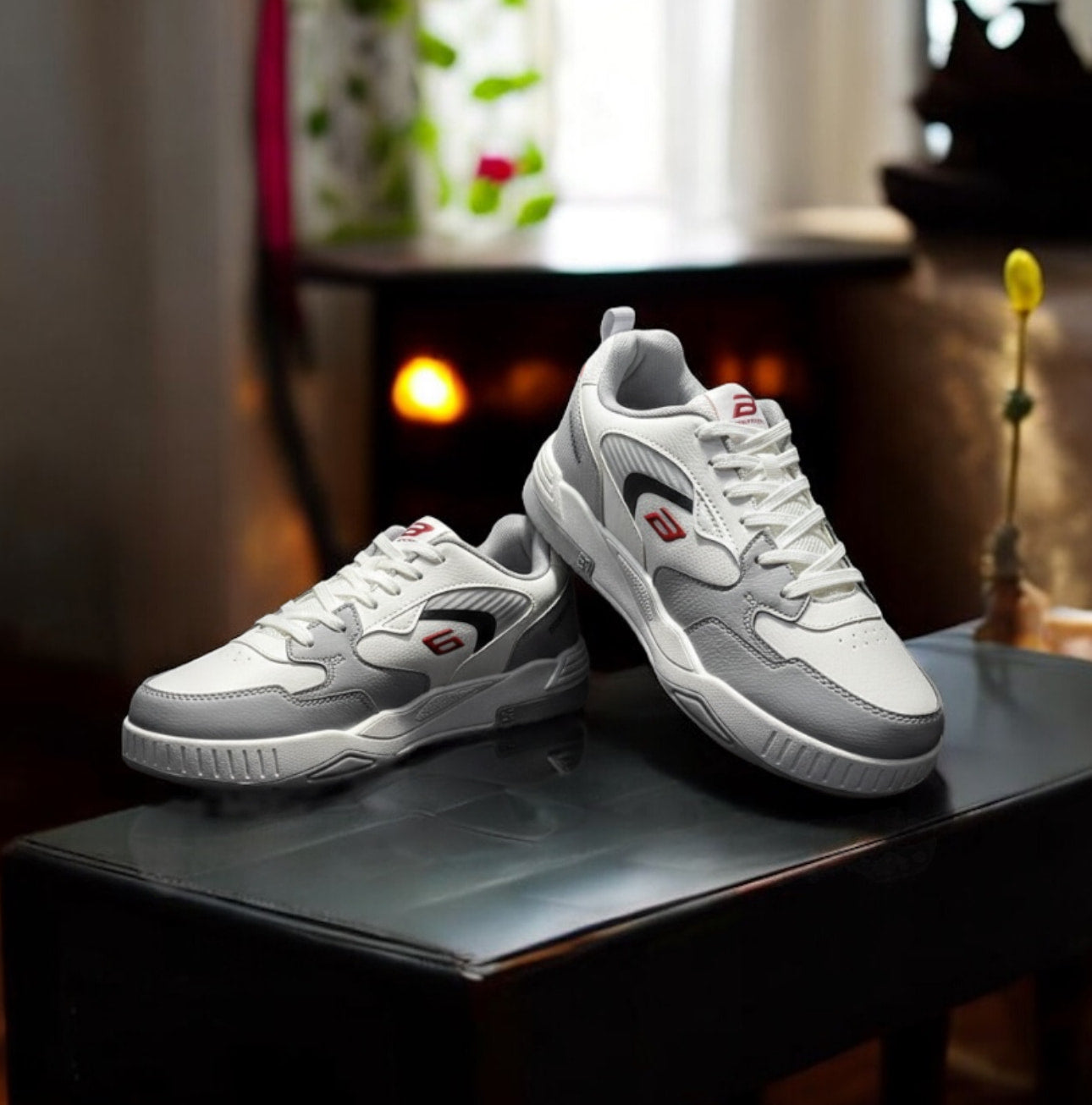 Bond Street Premium Sneaker White Gray (S-307)