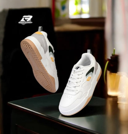 Bond Street Premium Sneaker White Yellow (S-308)