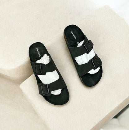 Old Money Aesthetic Design Double-Strap Sandals (S-07)